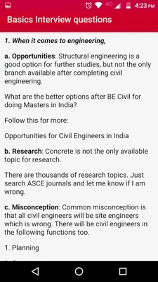 Civil Engineering Hand Book android App screenshot 4