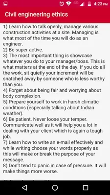 Civil Engineering Hand Book android App screenshot 5